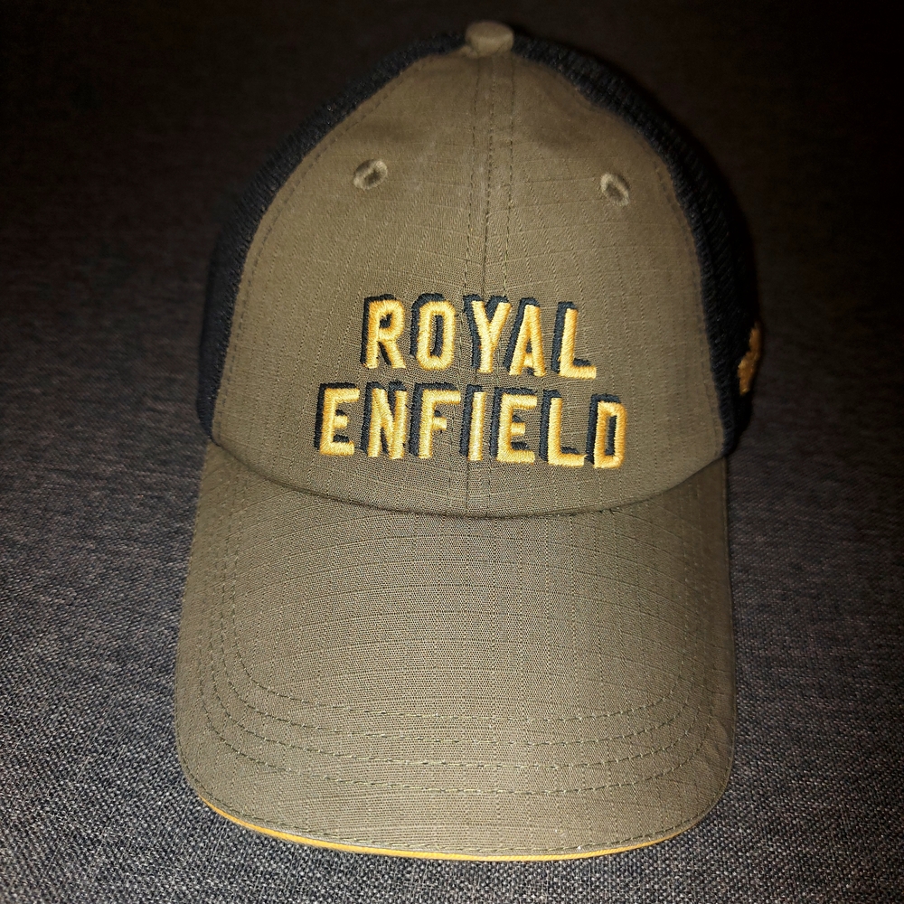 Royal Enfield Military Olive Ripstop Mesh Back Trucker Hat Cap Snapback One-Size